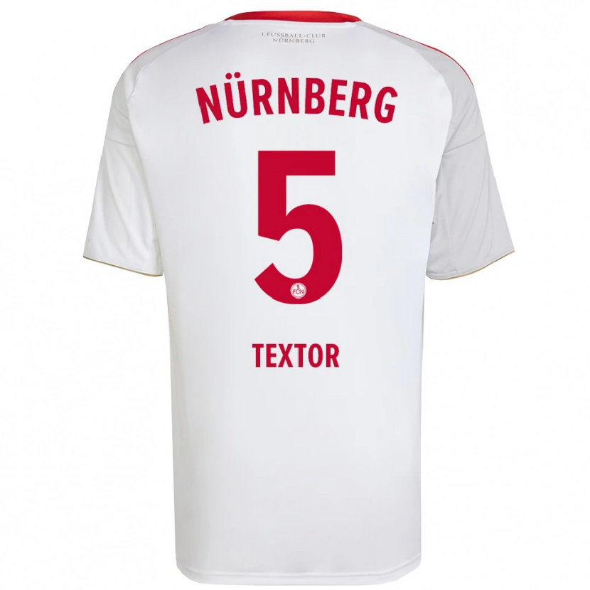 Danxen Hombre Camiseta Uche Textor #5 Blanco Rojo 2ª Equipación 2025/26 La Camisa México