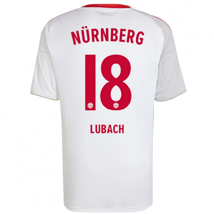 Danxen Hombre Camiseta Rafael Lubach #18 Blanco Rojo 2ª Equipación 2025/26 La Camisa México