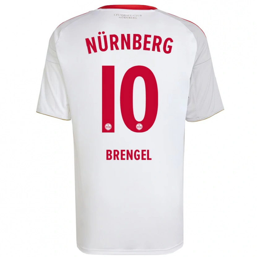 Danxen Hombre Camiseta Jonna Brengel #10 Blanco Rojo 2ª Equipación 2025/26 La Camisa México
