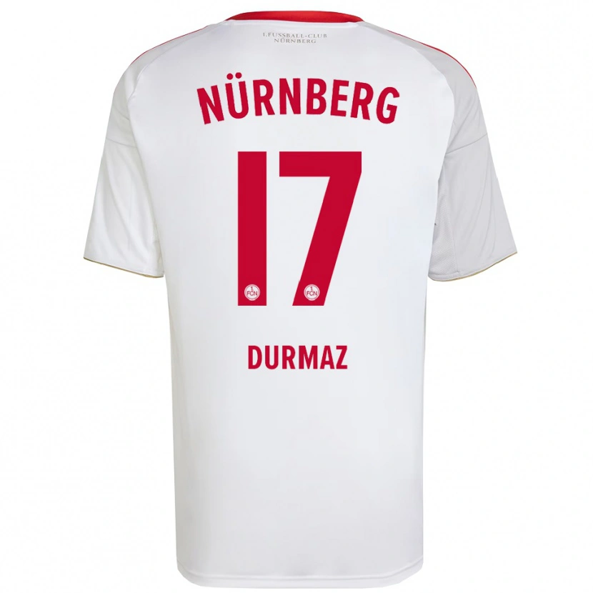 Danxen Hombre Camiseta Enes Durmaz #17 Blanco Rojo 2ª Equipación 2025/26 La Camisa México