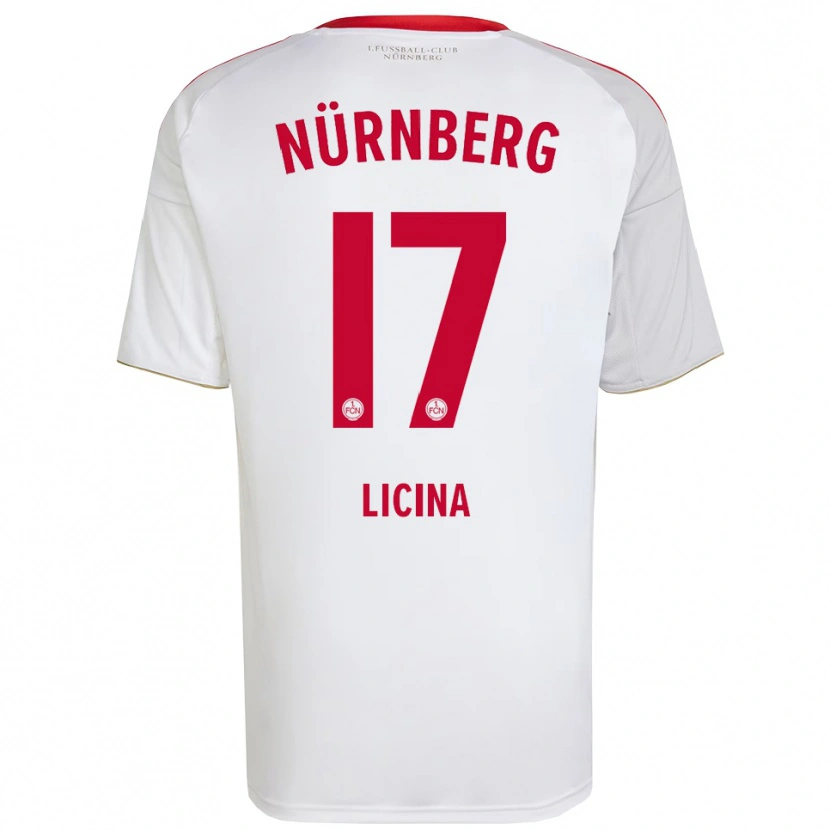 Danxen Hombre Camiseta Selma Licina #17 Blanco Rojo 2ª Equipación 2025/26 La Camisa México
