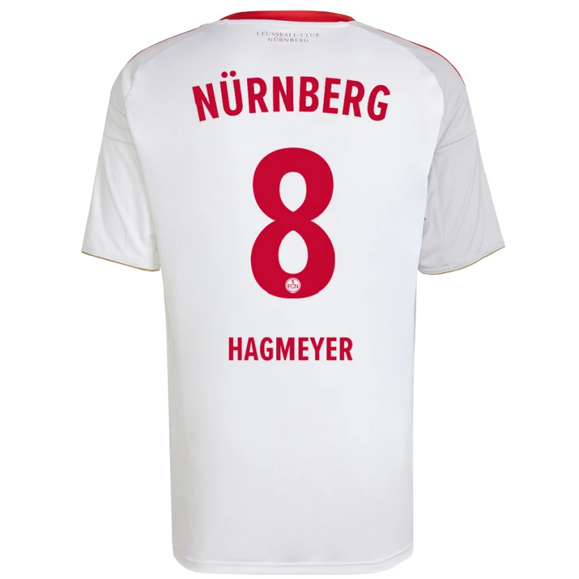 Danxen Hombre Camiseta Ben Hagmeyer #8 Blanco Rojo 2ª Equipación 2025/26 La Camisa México