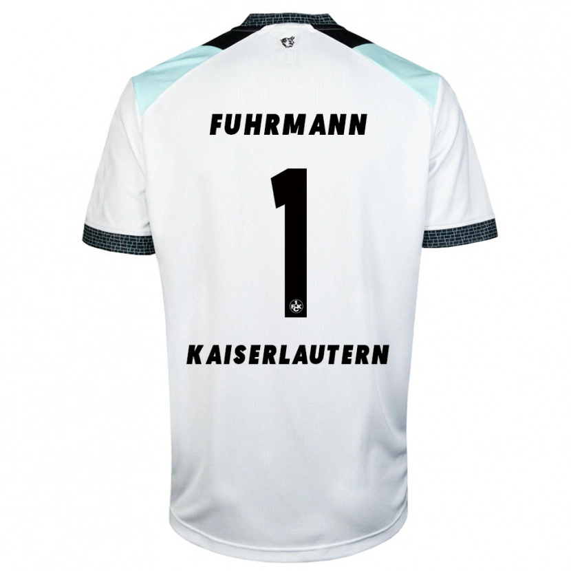 Danxen Hombre Camiseta Lasse Fuhrmann #1 Blanco Negro 2ª Equipación 2025/26 La Camisa México