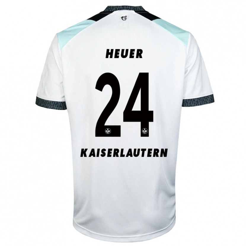 Danxen Hombre Camiseta Jannis Heuer #24 Blanco Negro 2ª Equipación 2025/26 La Camisa México