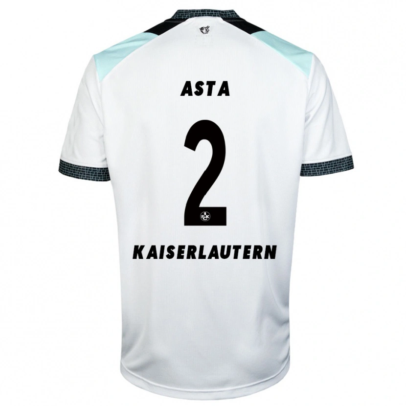 Danxen Hombre Camiseta Simon Asta #2 Blanco Negro 2ª Equipación 2025/26 La Camisa México