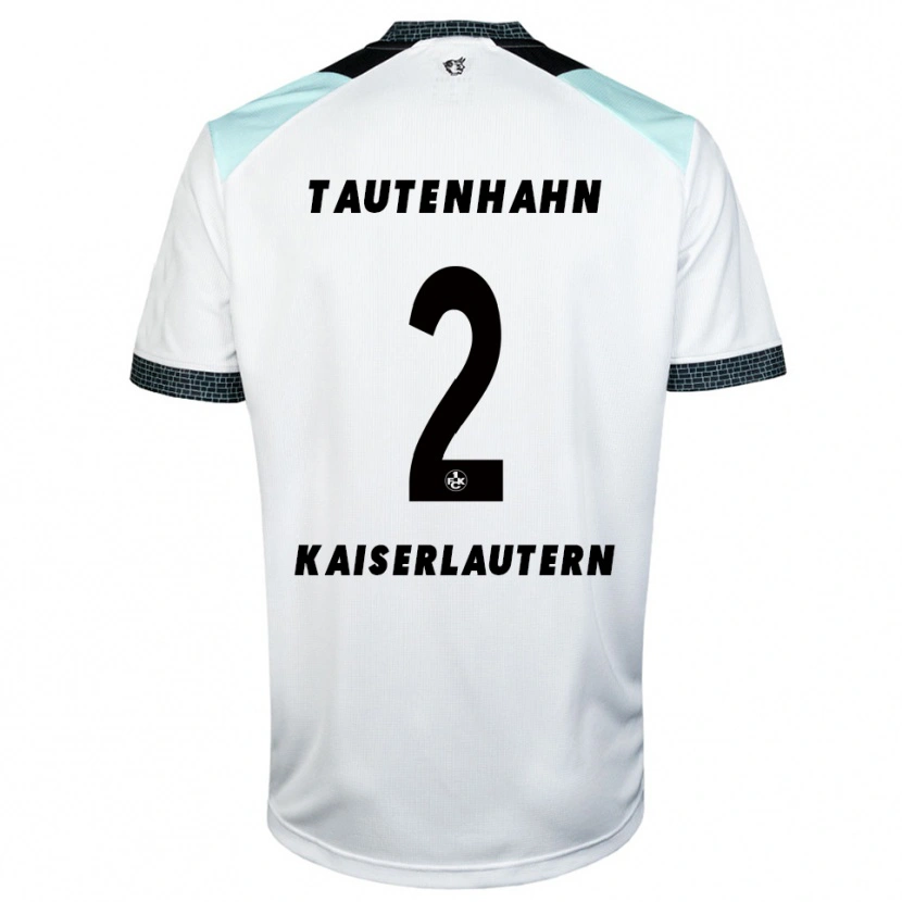 Danxen Hombre Camiseta Linus Tautenhahn #2 Blanco Negro 2ª Equipación 2025/26 La Camisa México