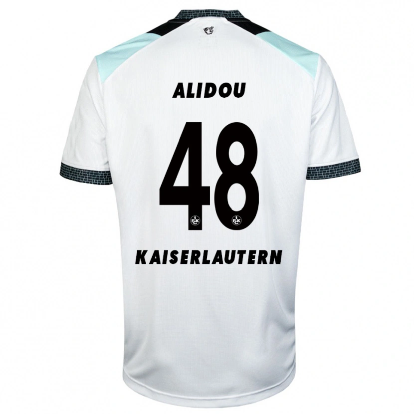 Danxen Hombre Camiseta Faride Alidou #48 Blanco Negro 2ª Equipación 2025/26 La Camisa México