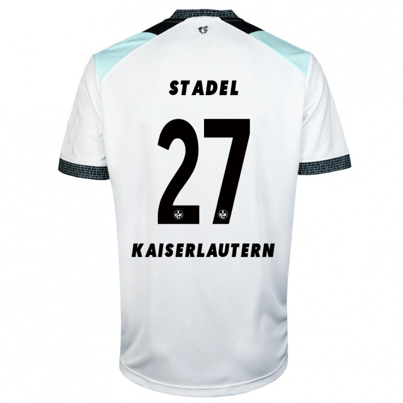 Danxen Hombre Camiseta Maddox Stadel #27 Blanco Negro 2ª Equipación 2025/26 La Camisa México