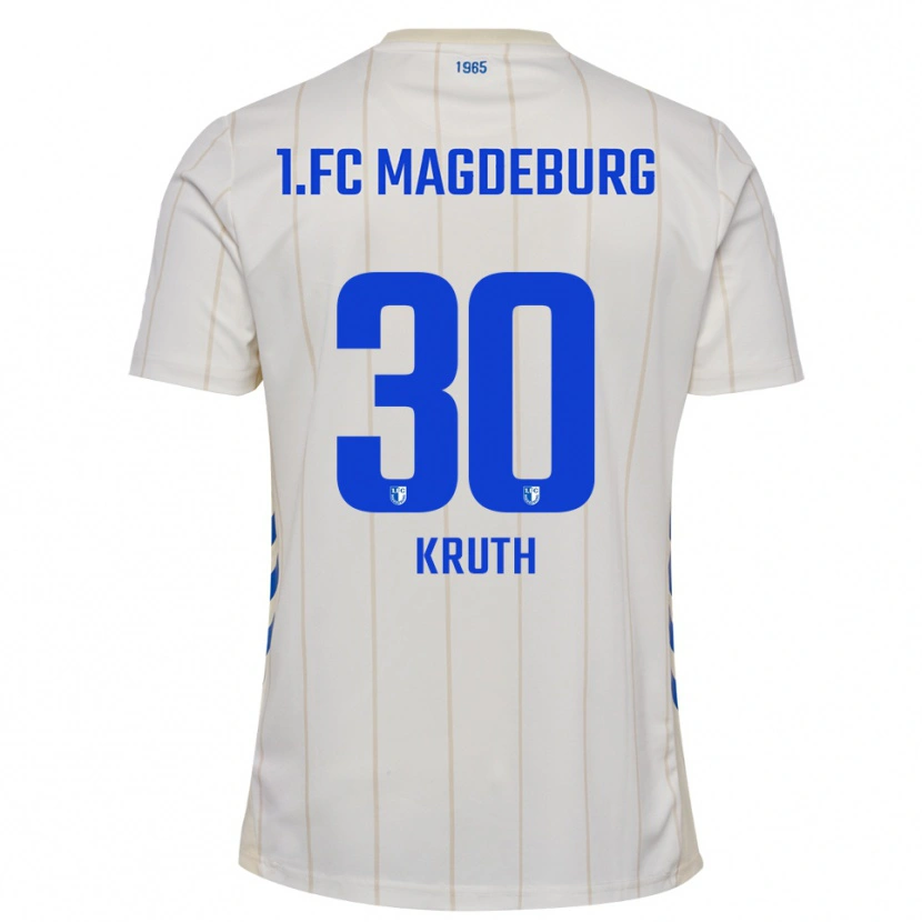 Danxen Hombre Camiseta Noah Kruth #30 Blanco Azul 2ª Equipación 2025/26 La Camisa México