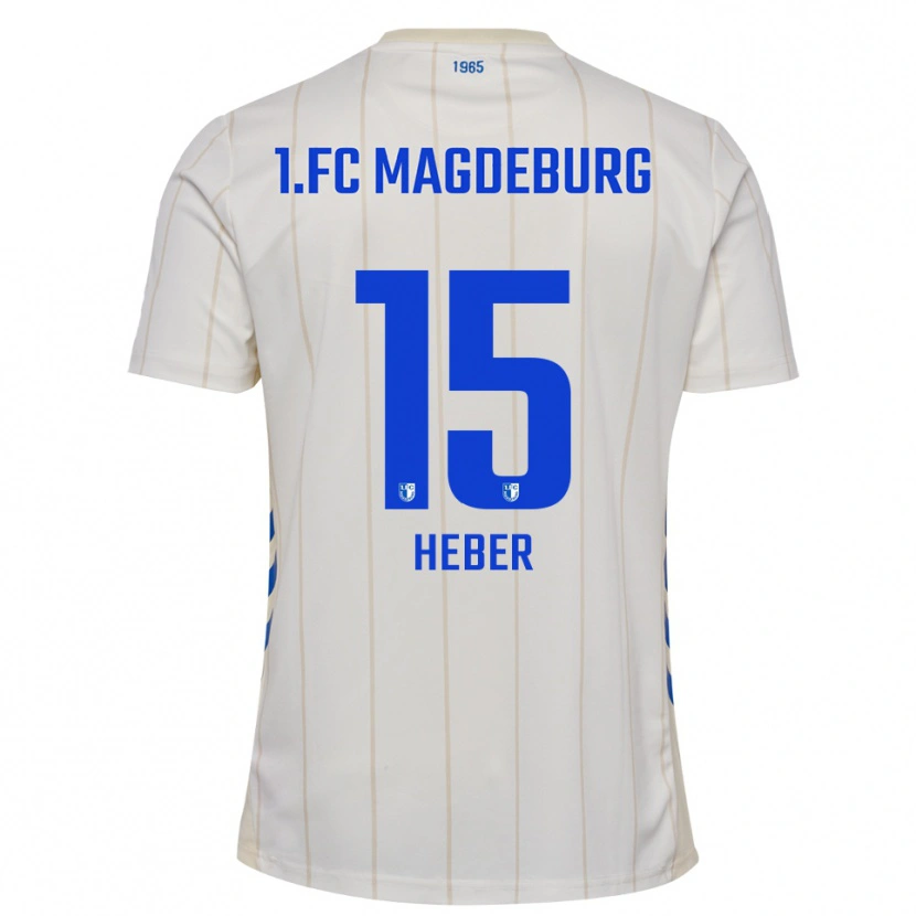Danxen Hombre Camiseta Daniel Heber #15 Blanco Azul 2ª Equipación 2025/26 La Camisa México