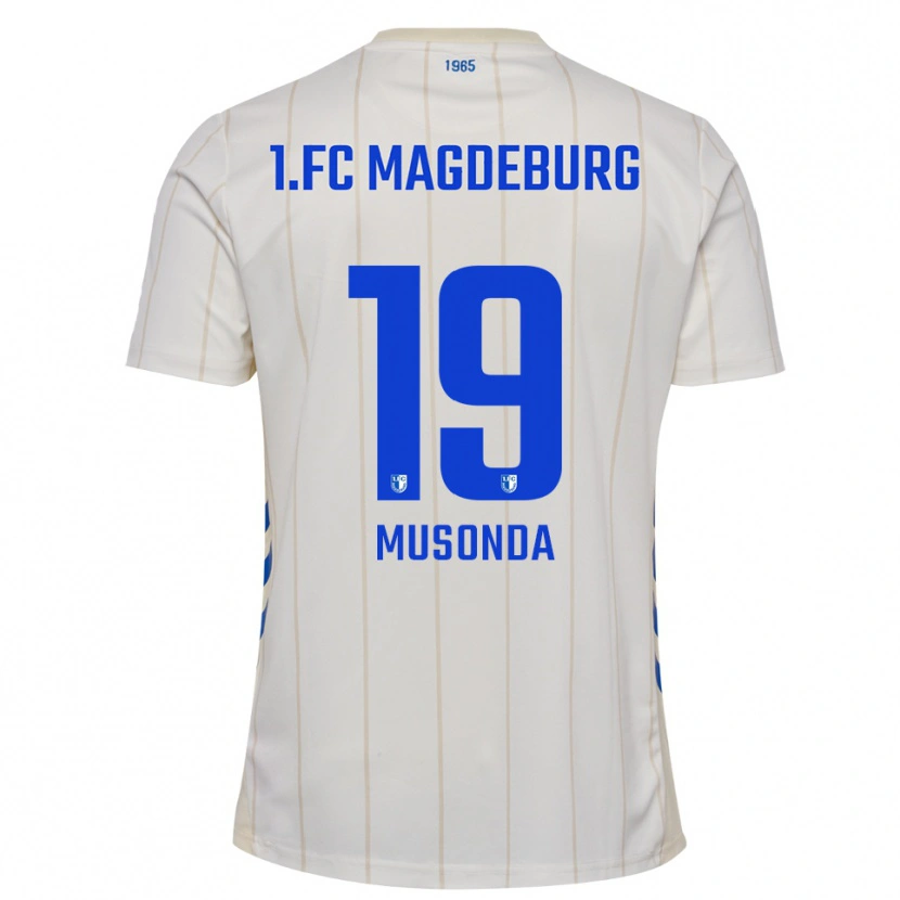 Danxen Hombre Camiseta Lubambo Musonda #19 Blanco Azul 2ª Equipación 2025/26 La Camisa México