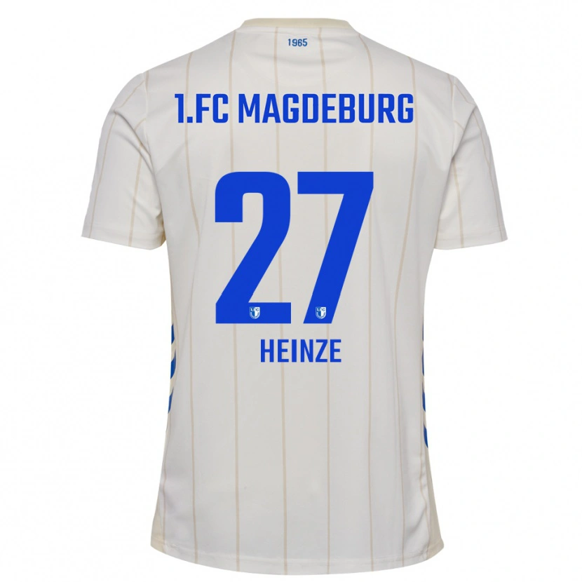 Danxen Hombre Camiseta Vanessa Heinze #27 Blanco Azul 2ª Equipación 2025/26 La Camisa México