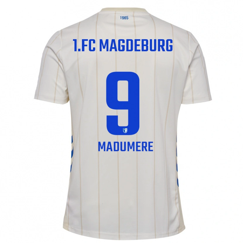 Danxen Hombre Camiseta Kingsley Madumere #9 Blanco Azul 2ª Equipación 2025/26 La Camisa México