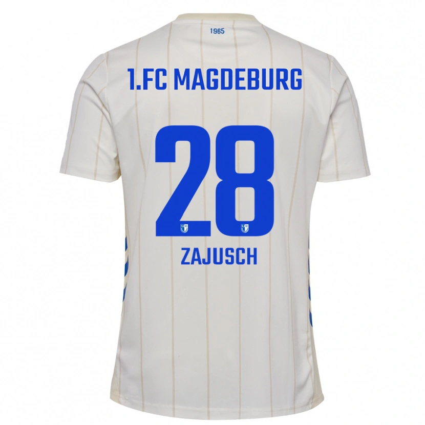 Danxen Hombre Camiseta Marcel Zajusch #28 Blanco Azul 2ª Equipación 2025/26 La Camisa México