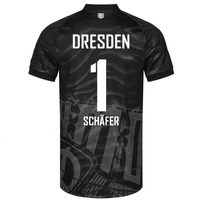 Danxen Hombre Camiseta Moritz Schäfer #1 Negro Gris 2ª Equipación 2025/26 La Camisa México
