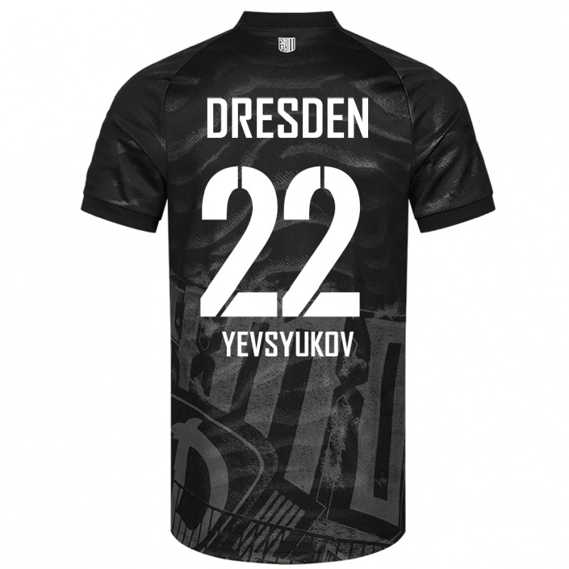 Danxen Hombre Camiseta Demyd Yevsyukov #22 Negro Gris 2ª Equipación 2025/26 La Camisa México