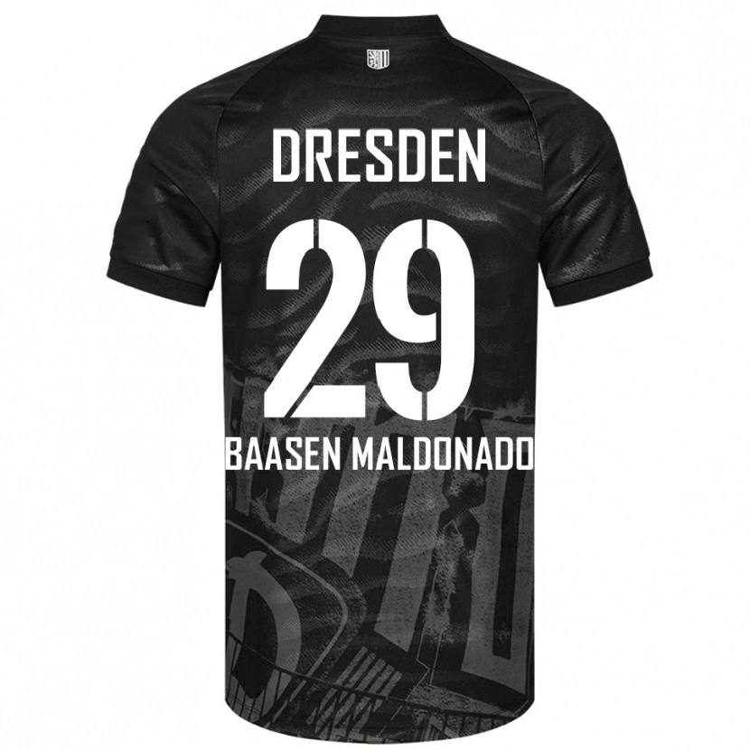 Danxen Hombre Camiseta Luis Baasen Maldonado #29 Negro Gris 2ª Equipación 2025/26 La Camisa México