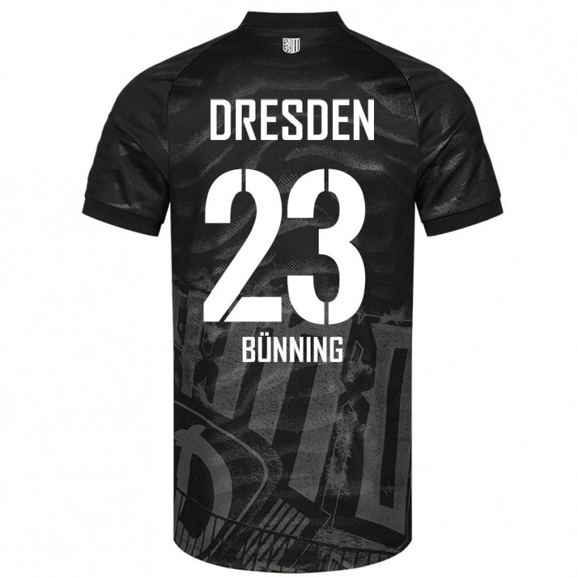 Danxen Hombre Camiseta Lars Bünning #23 Negro Gris 2ª Equipación 2025/26 La Camisa México