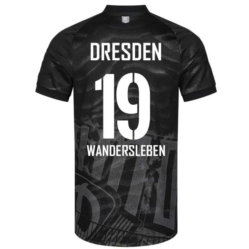 Danxen Hombre Camiseta Arian-Rayan Wandersleben #19 Negro Gris 2ª Equipación 2025/26 La Camisa México