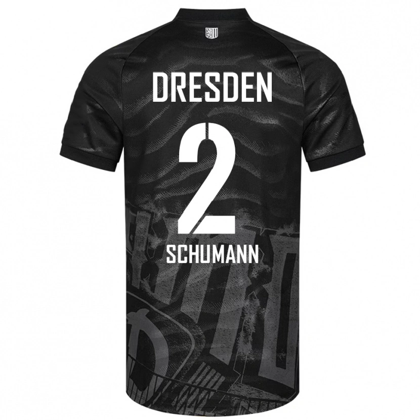 Danxen Hombre Camiseta Anton Schumann #2 Negro Gris 2ª Equipación 2025/26 La Camisa México