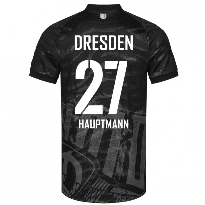 Danxen Hombre Camiseta Niklas Hauptmann #27 Negro Gris 2ª Equipación 2025/26 La Camisa México