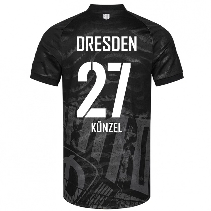 Danxen Hombre Camiseta Nico Künzel #27 Negro Gris 2ª Equipación 2025/26 La Camisa México