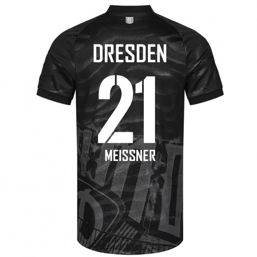 Danxen Hombre Camiseta Robin Meißner #21 Negro Gris 2ª Equipación 2025/26 La Camisa México