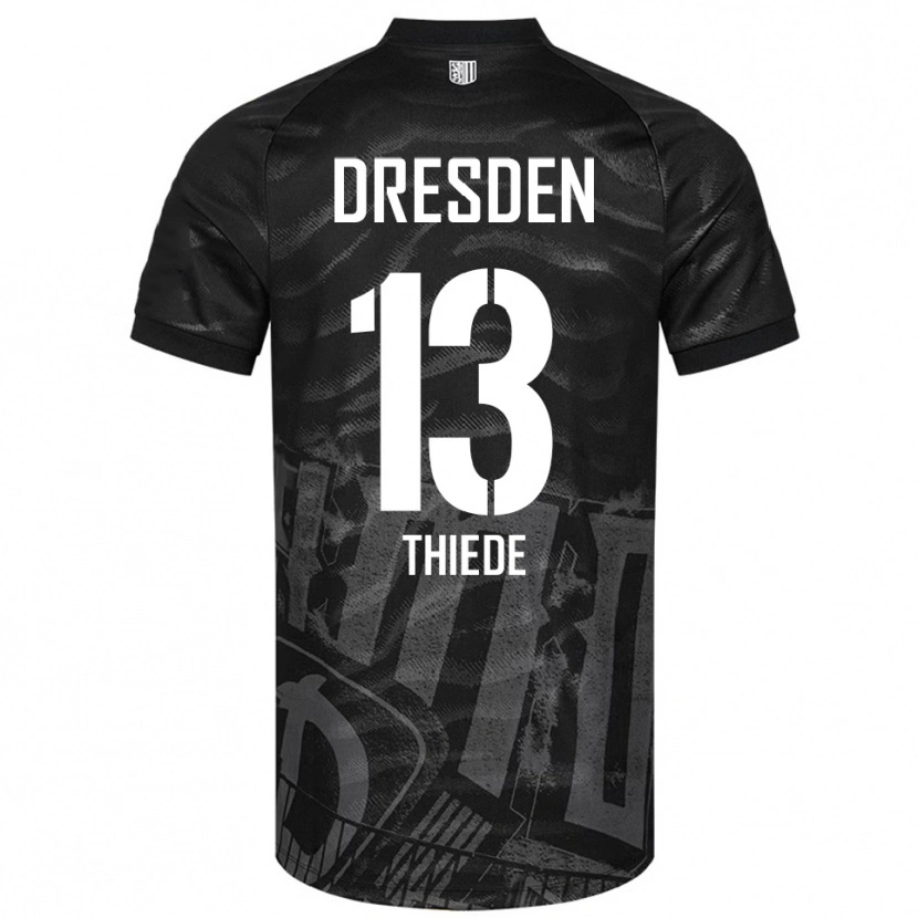 Danxen Hombre Camiseta Tristan Thiede #13 Negro Gris 2ª Equipación 2025/26 La Camisa México