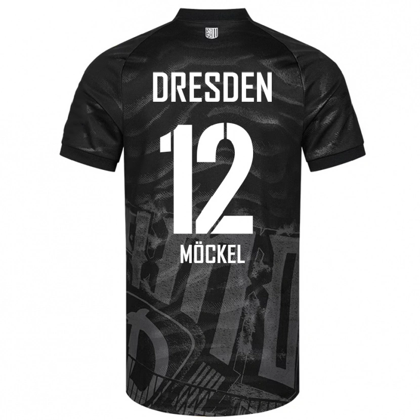 Danxen Hombre Camiseta Richard Möckel #12 Negro Gris 2ª Equipación 2025/26 La Camisa México