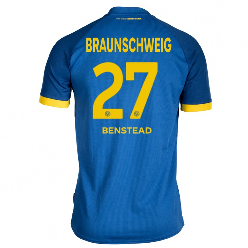 Danxen Hombre Camiseta Jakob Benstead #27 Azul Real Amarillo 2ª Equipación 2025/26 La Camisa México