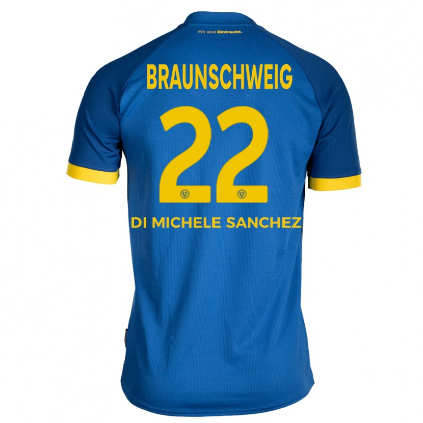 Danxen Hombre Camiseta Fabio Di Michele Sanchez #22 Azul Real Amarillo 2ª Equipación 2025/26 La Camisa México