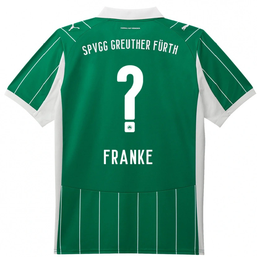 Danxen Hombre Camiseta Lena Franke #0 Verde Blanco 2ª Equipación 2025/26 La Camisa México