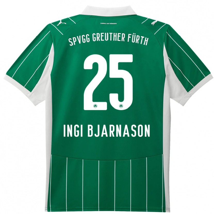 Danxen Hombre Camiseta Brynjar Ingi Bjarnason #25 Verde Blanco 2ª Equipación 2025/26 La Camisa México