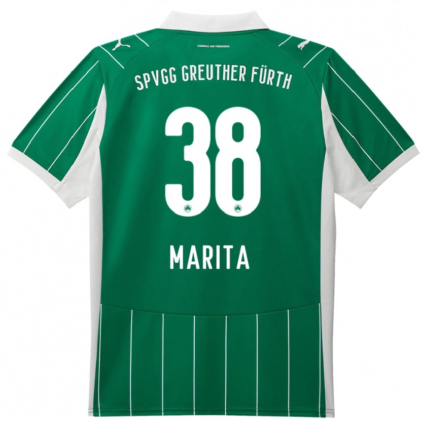 Danxen Hombre Camiseta Raul Marita #38 Verde Blanco 2ª Equipación 2025/26 La Camisa México