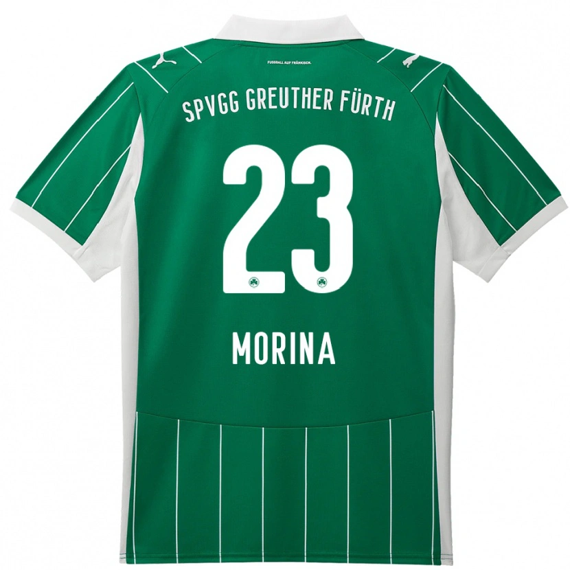 Danxen Hombre Camiseta Dion Morina #23 Verde Blanco 2ª Equipación 2025/26 La Camisa México