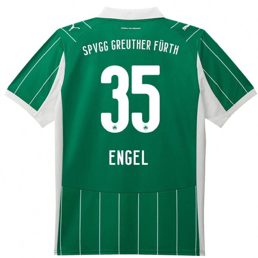 Danxen Hombre Camiseta Jakob Engel #35 Verde Blanco 2ª Equipación 2025/26 La Camisa México