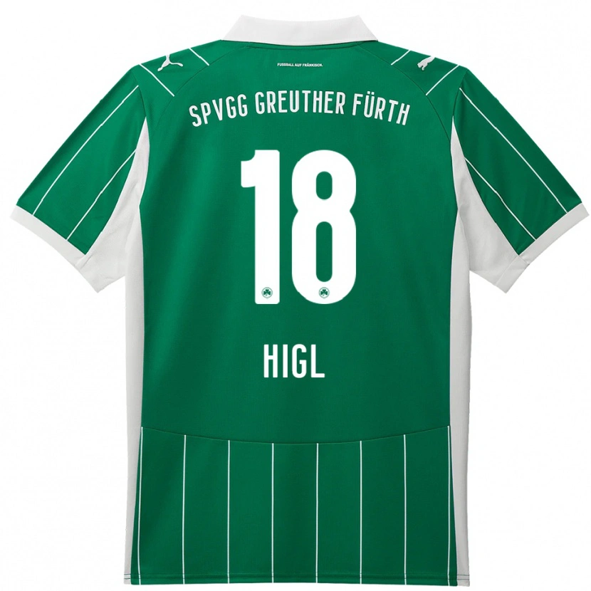Danxen Hombre Camiseta Felix Higl #18 Verde Blanco 2ª Equipación 2025/26 La Camisa México