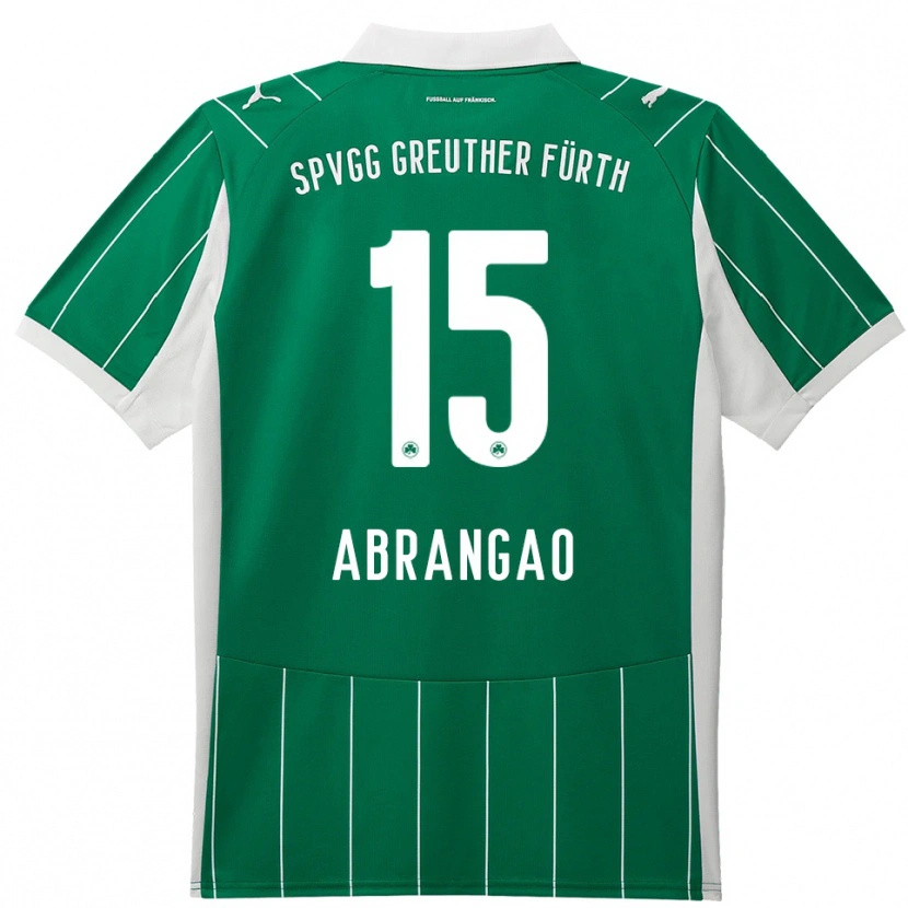 Danxen Hombre Camiseta David Abrangao #15 Verde Blanco 2ª Equipación 2025/26 La Camisa México