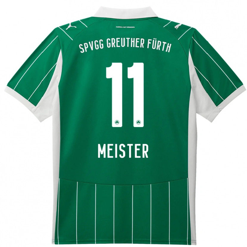 Danxen Hombre Camiseta Christoph Meister #11 Verde Blanco 2ª Equipación 2025/26 La Camisa México