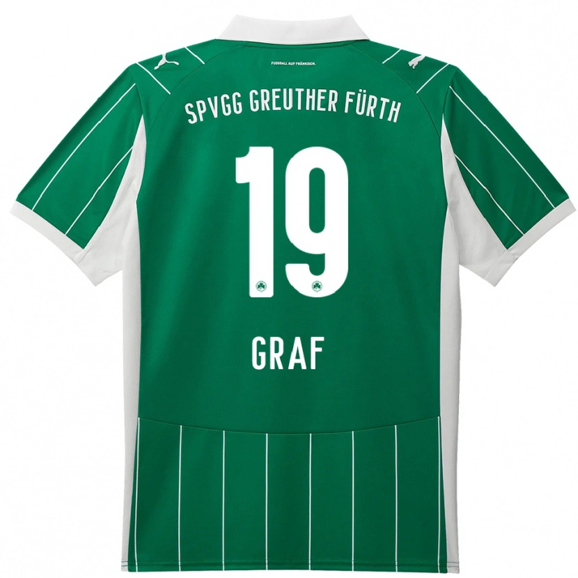 Danxen Hombre Camiseta Fabian Graf #19 Verde Blanco 2ª Equipación 2025/26 La Camisa México