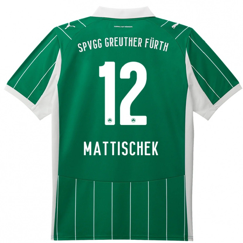 Danxen Hombre Camiseta Jakob Mattischek #12 Verde Blanco 2ª Equipación 2025/26 La Camisa México