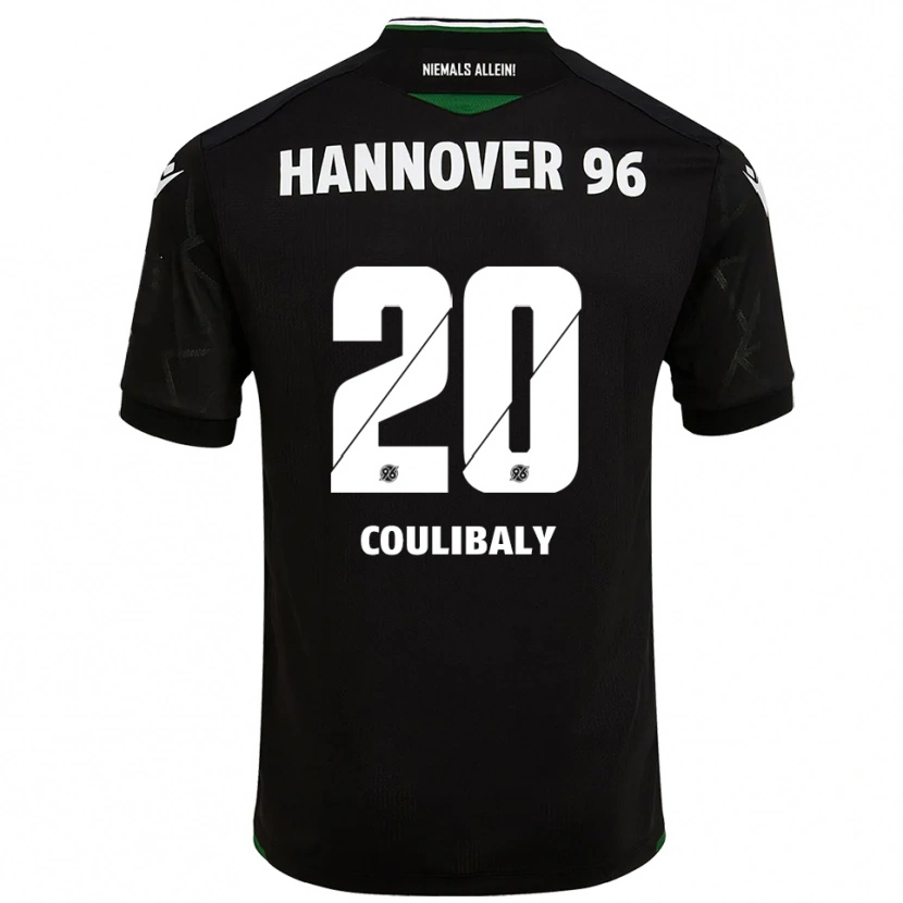 Danxen Hombre Camiseta Adam Coulibaly #20 Negro Verde 2ª Equipación 2025/26 La Camisa México