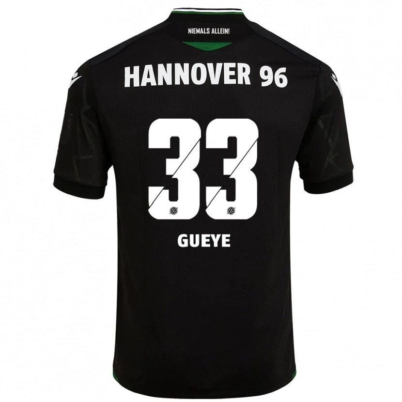 Danxen Hombre Camiseta Abdoulaye Gueye #33 Negro Verde 2ª Equipación 2025/26 La Camisa México