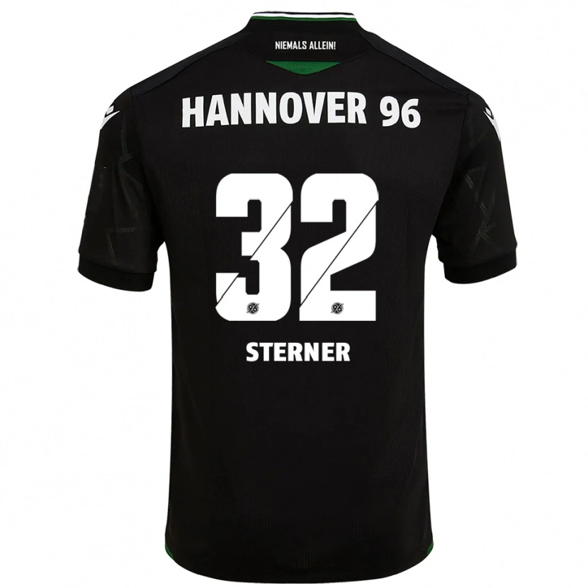Danxen Hombre Camiseta Jonas Sterner #32 Negro Verde 2ª Equipación 2025/26 La Camisa México