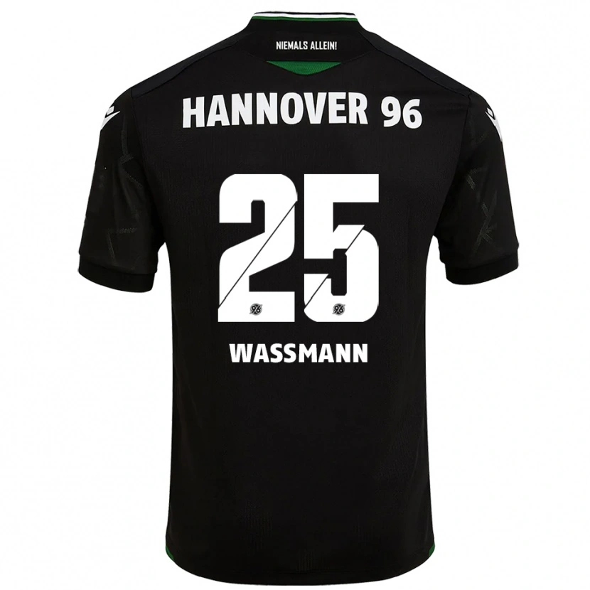 Danxen Hombre Camiseta Isabel Waßmann #25 Negro Verde 2ª Equipación 2025/26 La Camisa México