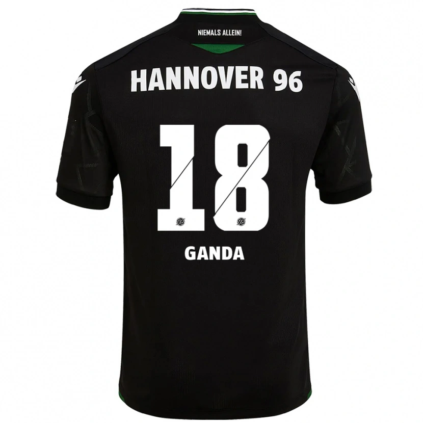 Danxen Hombre Camiseta Joseph Ganda #18 Negro Verde 2ª Equipación 2025/26 La Camisa México