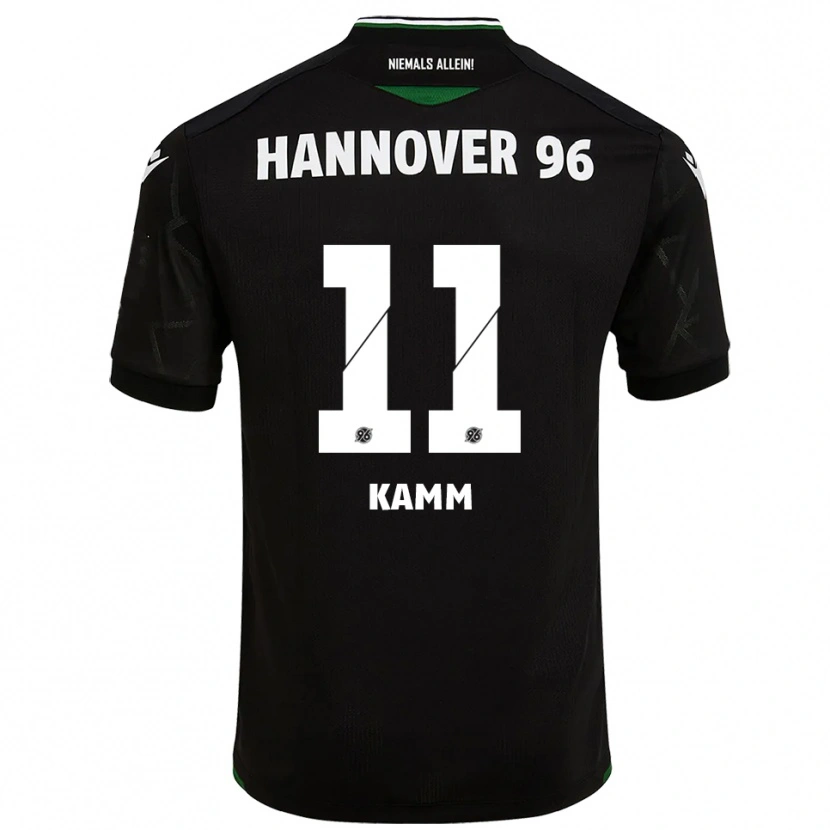Danxen Hombre Camiseta Jannis Kamm #11 Negro Verde 2ª Equipación 2025/26 La Camisa México