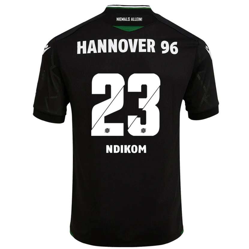 Danxen Hombre Camiseta Montell Ndikom #23 Negro Verde 2ª Equipación 2025/26 La Camisa México