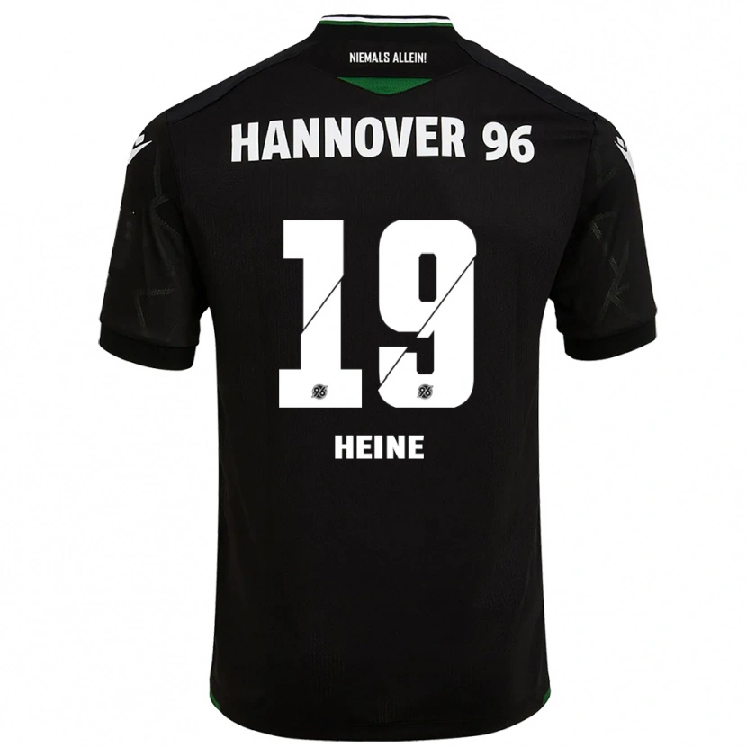 Danxen Hombre Camiseta Enya Heine #19 Negro Verde 2ª Equipación 2025/26 La Camisa México