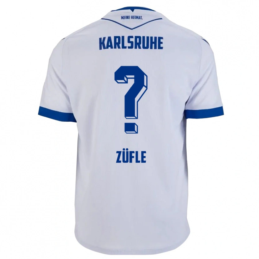 Danxen Hombre Camiseta Pia Züfle #0 Blanco Azul 2ª Equipación 2025/26 La Camisa México
